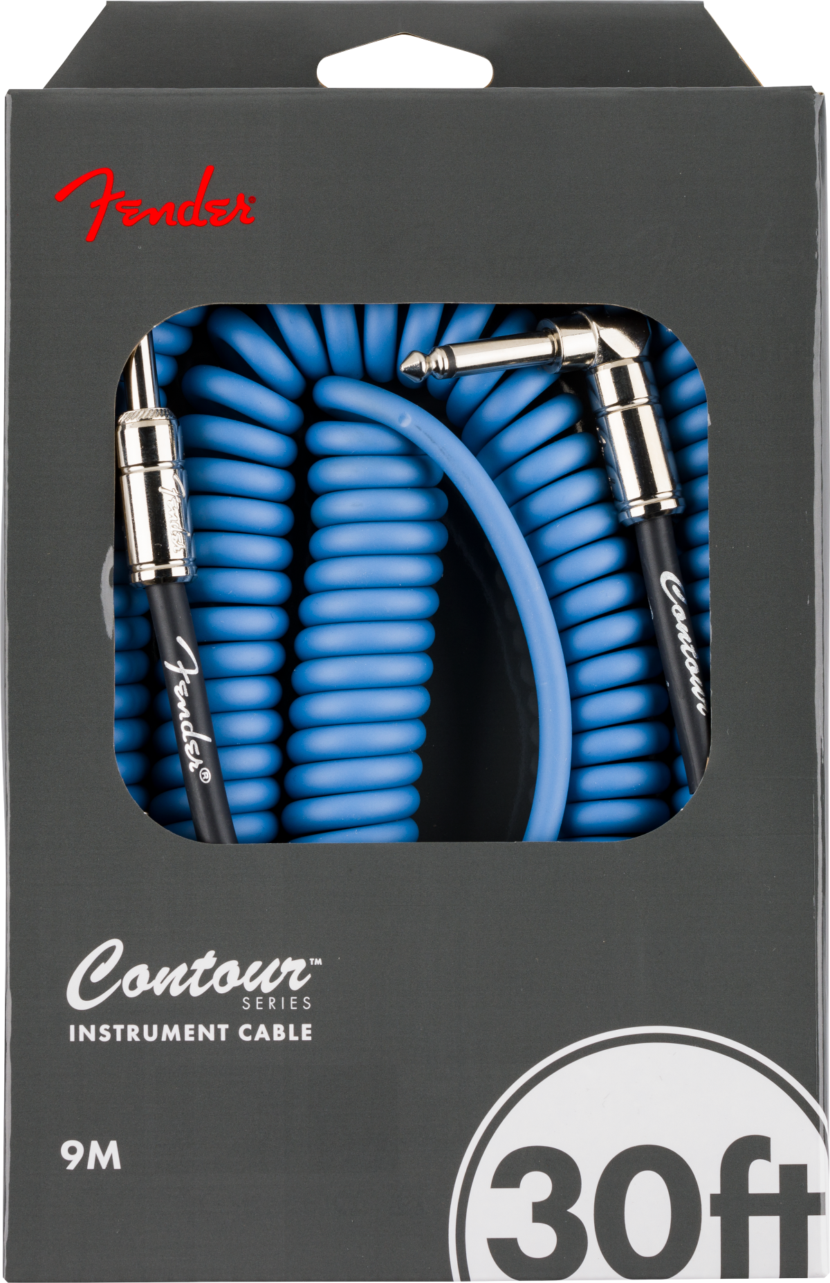 Fender Contour 30ft Coiled Cable Lake Placid Blue