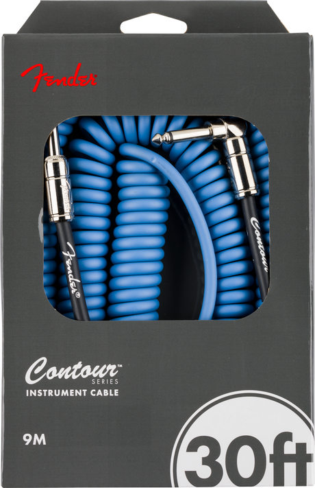 Fender Contour 30ft Coiled Cable Lake Placid Blue