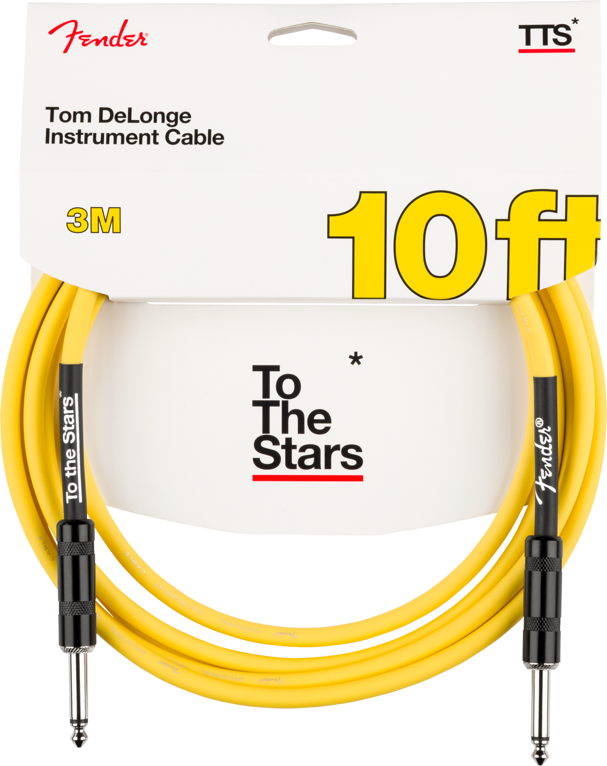 Fender Tom DeLonge To The Stars Instrument Cable 10ft - Graffiti Yellow