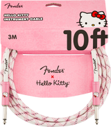 Fender x Hello Kitty White/Pink Woven Guitar Cable 10ft