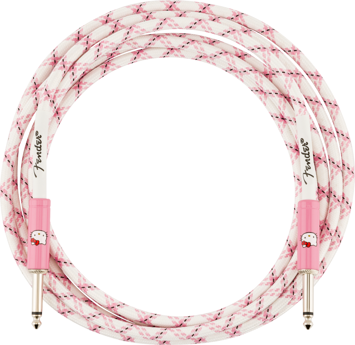 Fender x Hello Kitty White/Pink Woven Guitar Cable 10ft