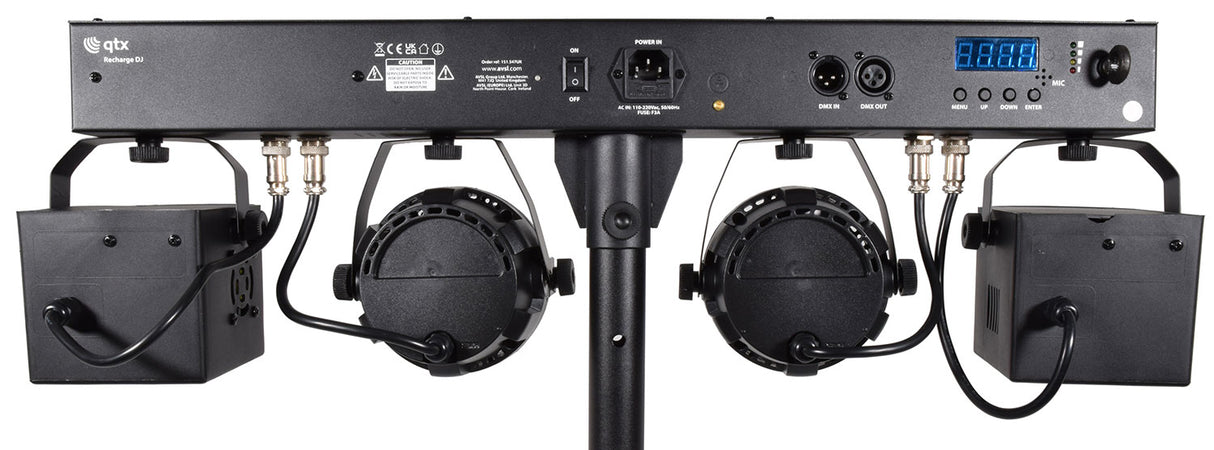 QTX Recharge DJ LED Derby And PAR Bar with Tripod
