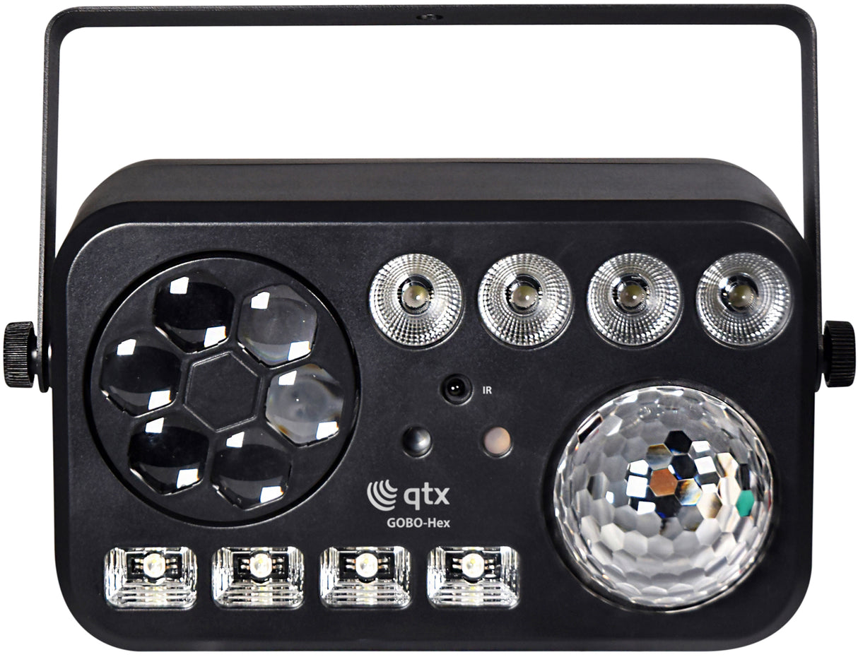 QTX GOBO Hex 6-in-1 LED and Laser Effect