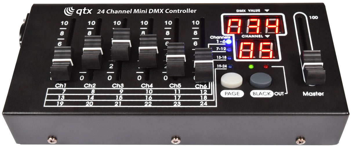 QTX MDMX-24 24 Channel Mini DMX Controller
