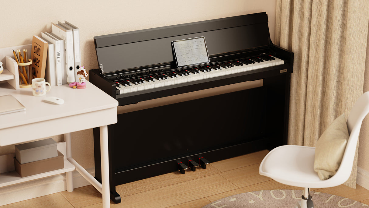 NUX NCK-330 Digital Upright Piano - Black
