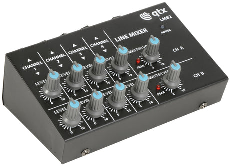 QTX LM82 Mini Line Level Mixer -4 stereo jack