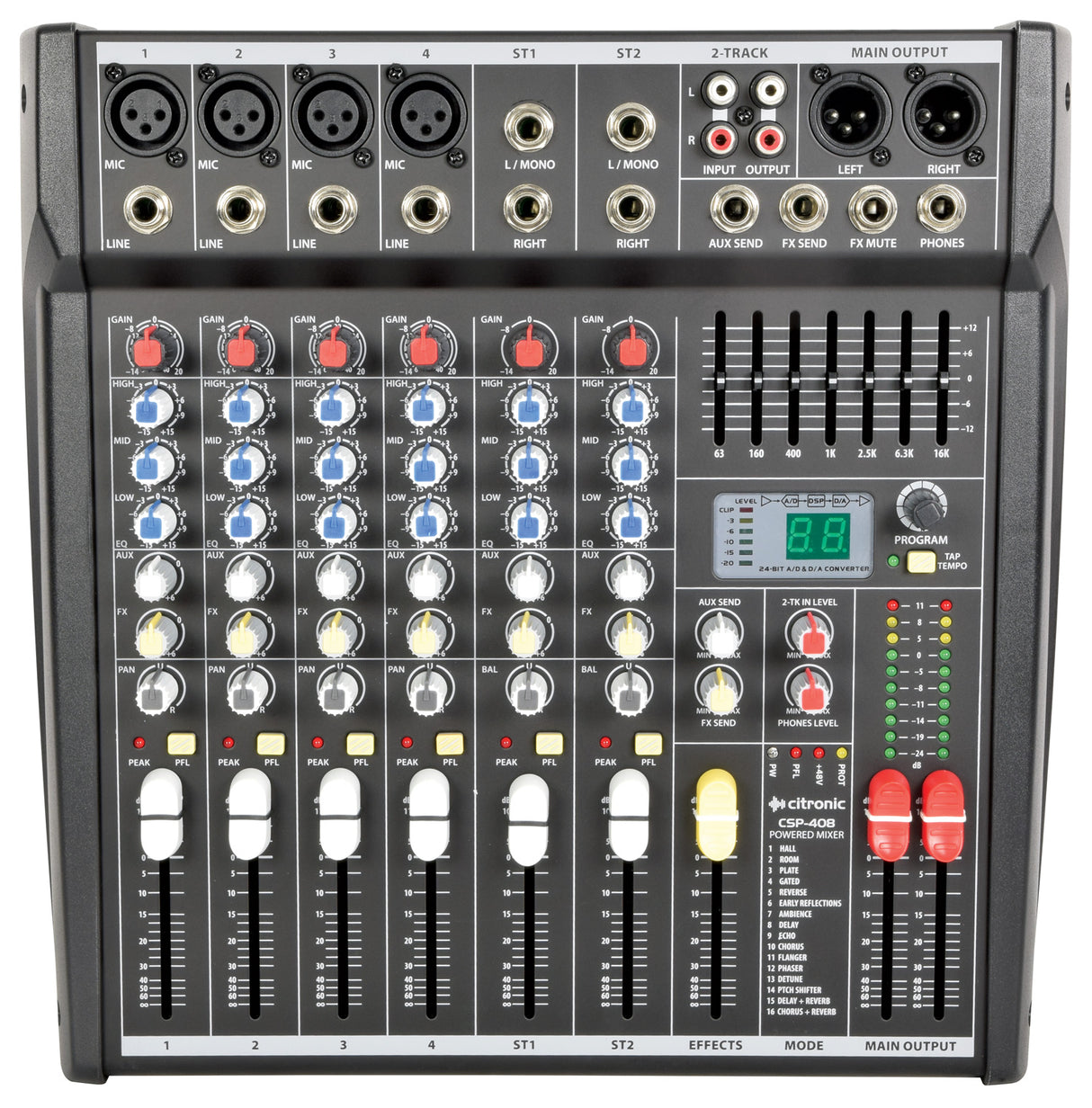 Citronic CSP-408 Compact Powered Mixer with DSP