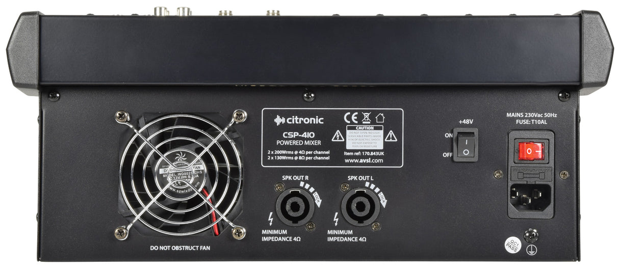 Citronic CSP-410 Compact Powered Mixer with DSP