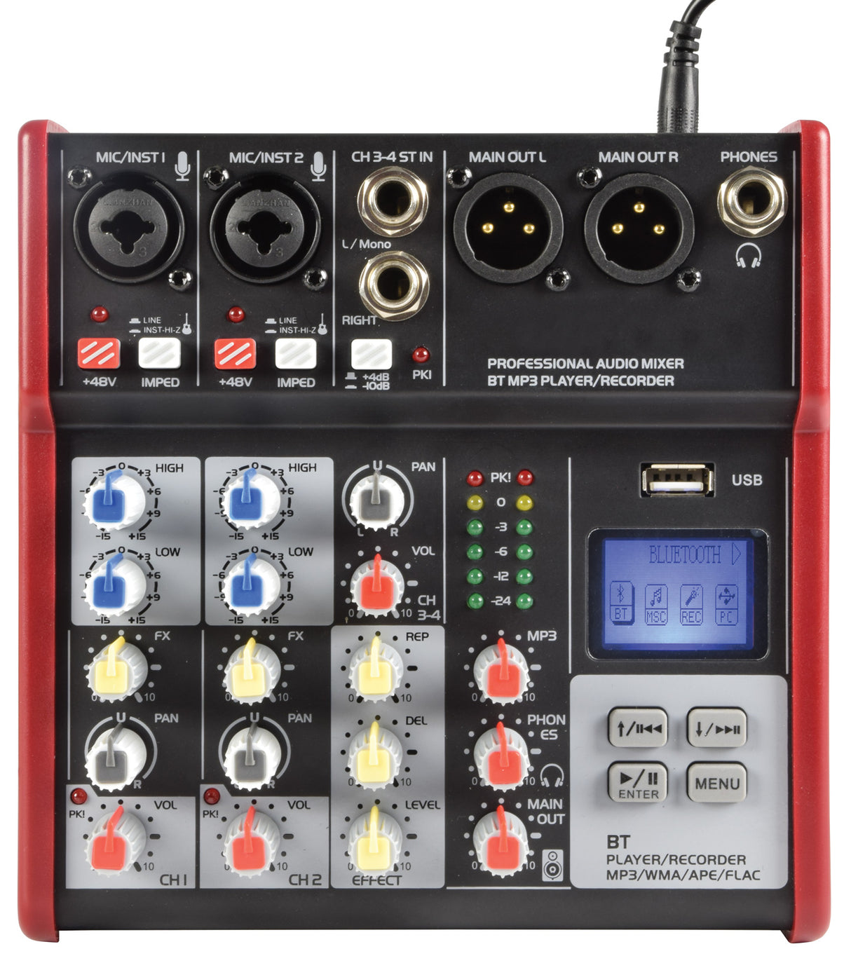 Citronic SM-4 Compact Mixer With USB and  Bluetooth