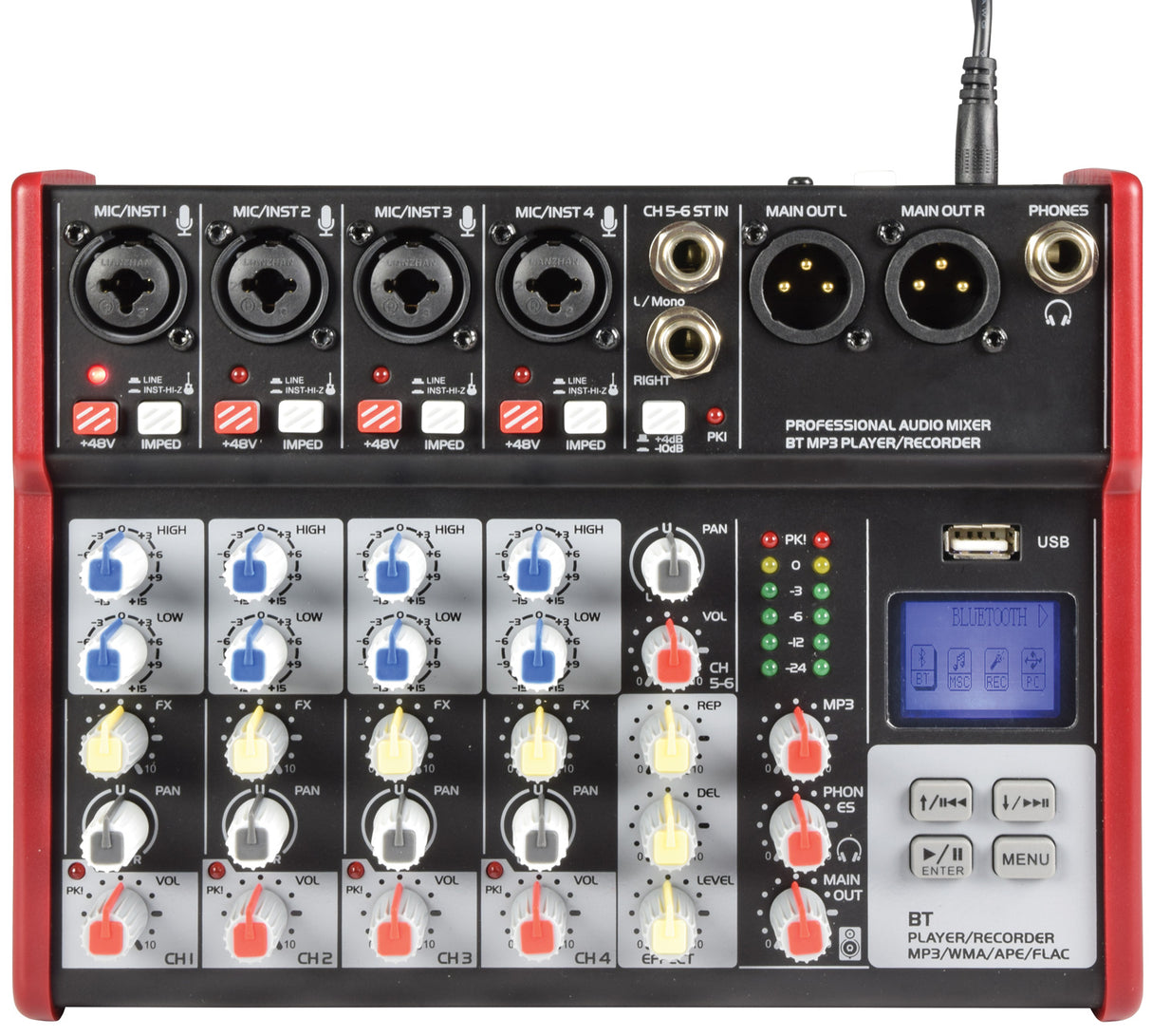 Citronic CSM-6 Compact Mixer With USB and Bluetooth