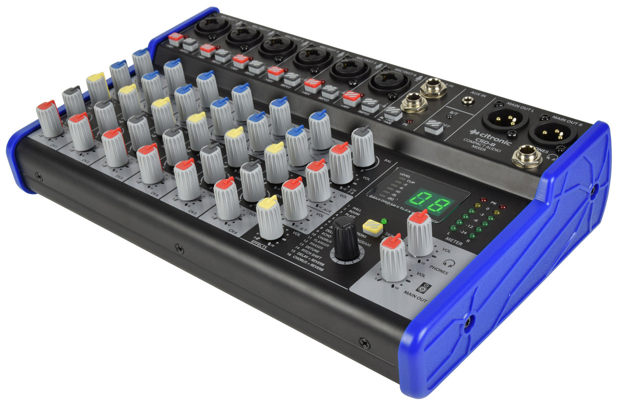 Citronic CSD-8 Compact Mixer with Bluetooth wireless and DSP Effects