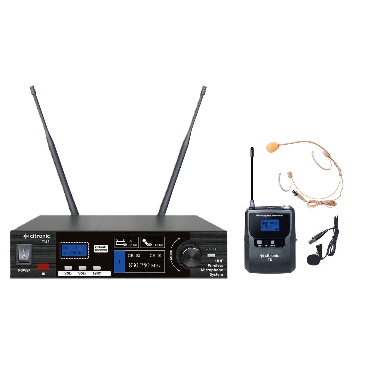 Citronic TU1-N PLL Tuneable UHF Wireless Microphone System