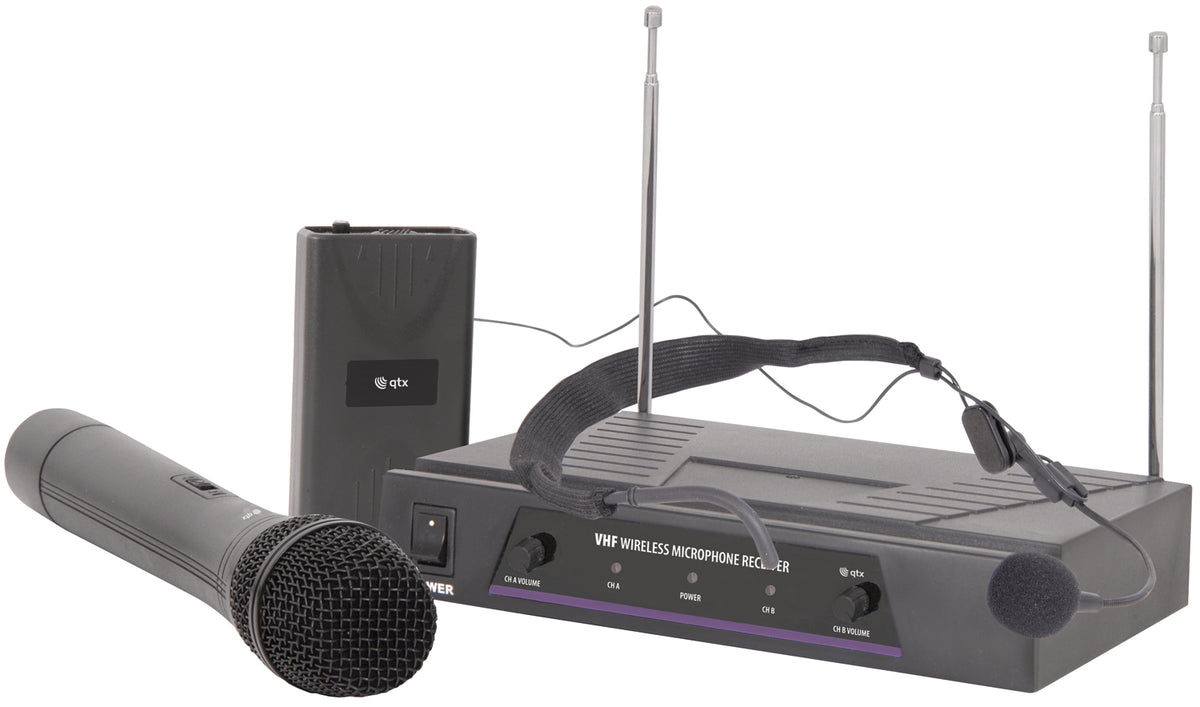 QTX VHN2 Handheld And Neckband VHF Wireless System