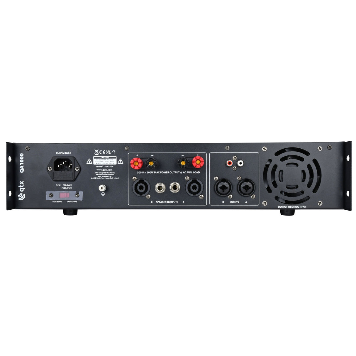QTX QA1000 1000w QA Series Power Amplifier