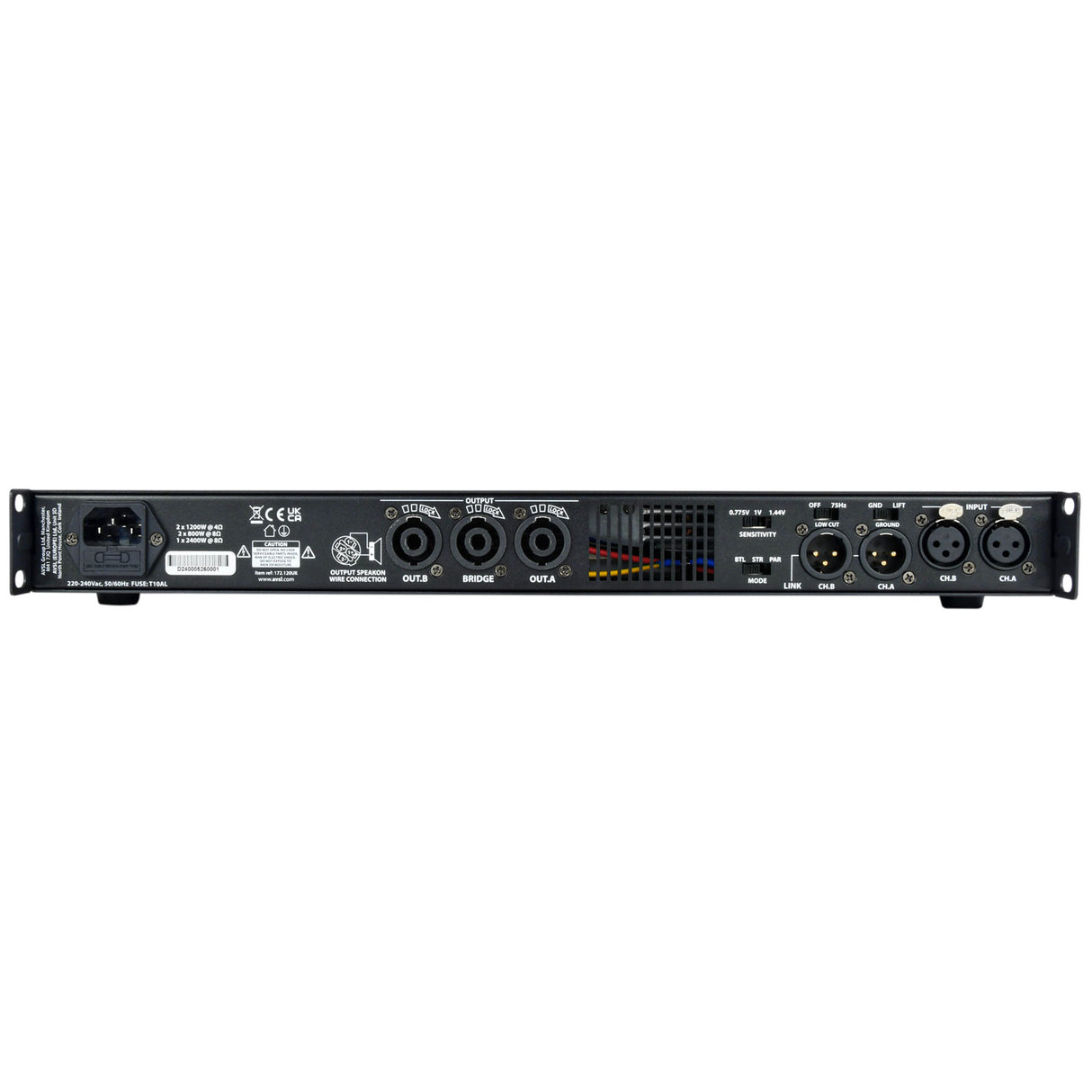 Citronic D2400 D-Series Class-D Power Amplifier 2 x 1200W RMS