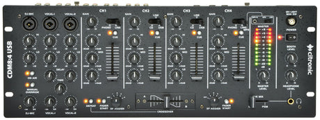 Citronic CDM8:4 USB 4 Channel 19in Rack Mount DJ Mixer
