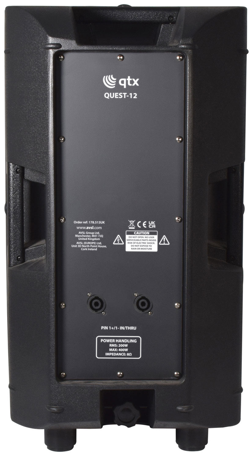 QTX QUEST-12 Passive Speaker Cabinet 200W RMS