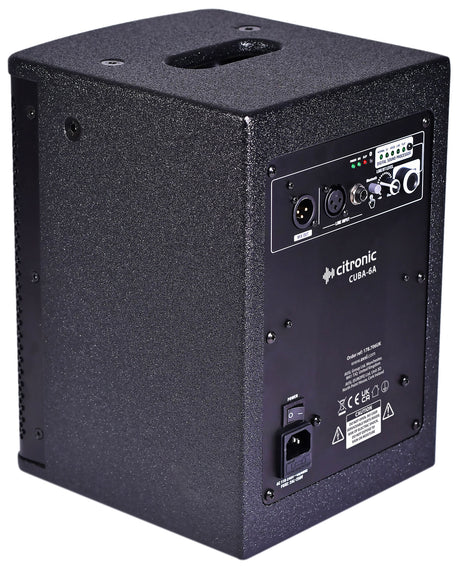 Citronic CUBA-6A Active 6.5in 100W Full-Range PA Speaker with DSP And Bluetooth