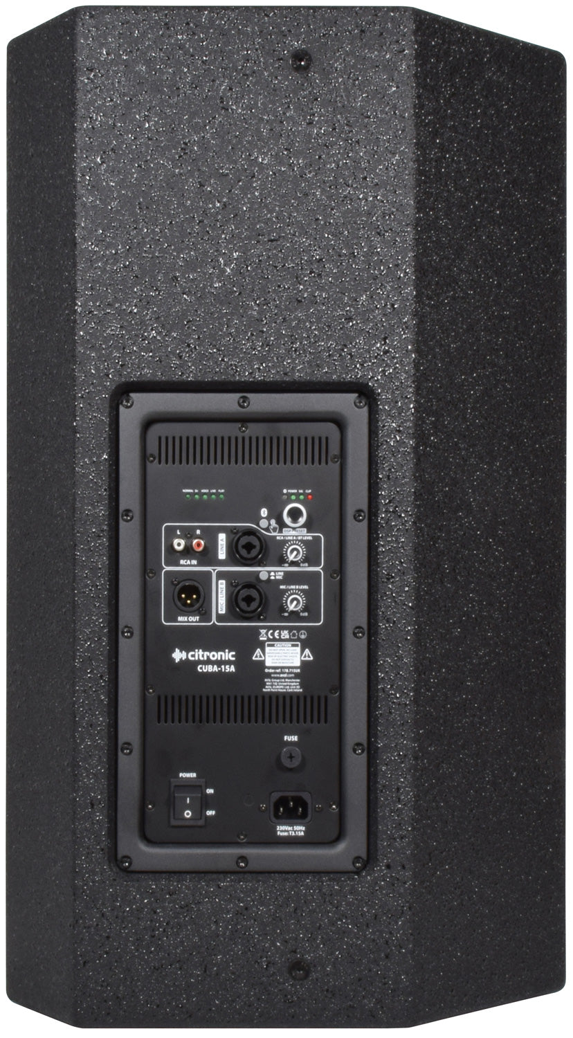 Citronic CUBA-15A Active 15in 450W Full-Range PA Speaker with DSP And Bluetooth