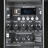 QTX QR8PA 50W Portable PA Speaker with TWS Bluetooth And UHF Mic