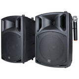QTX PAV 10 Portable PA Set with UHF Mics - Bluetooth - Rechargeable Battery
