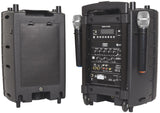 QTX PAV 10 Portable PA Set with UHF Mics - Bluetooth - Rechargeable Battery