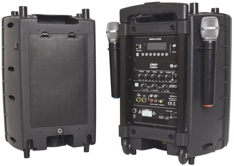 QTX PAV 10 Portable PA Set with UHF Mics - Bluetooth - Rechargeable Battery
