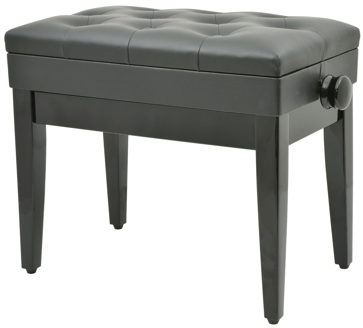 Chord Piano Bench With Storage - Black