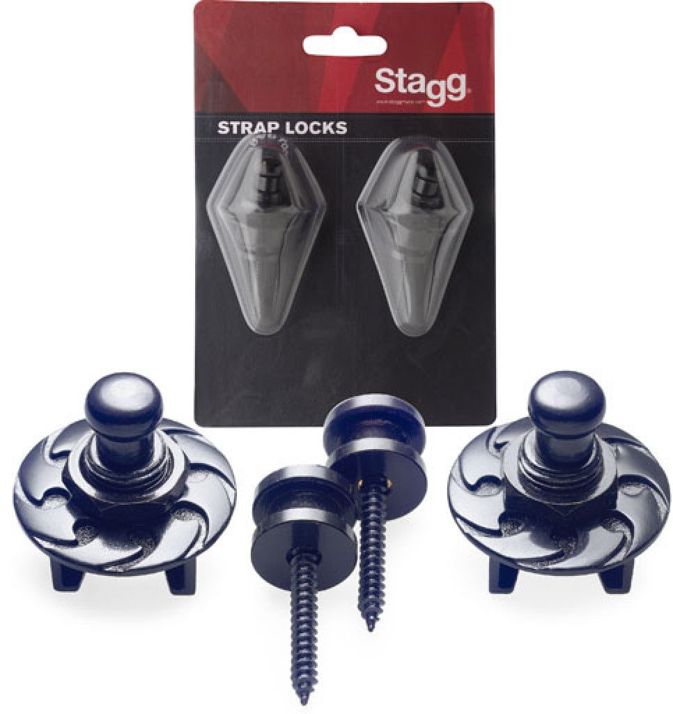 Stagg SSL1 BK  Strap buttons with locking system black