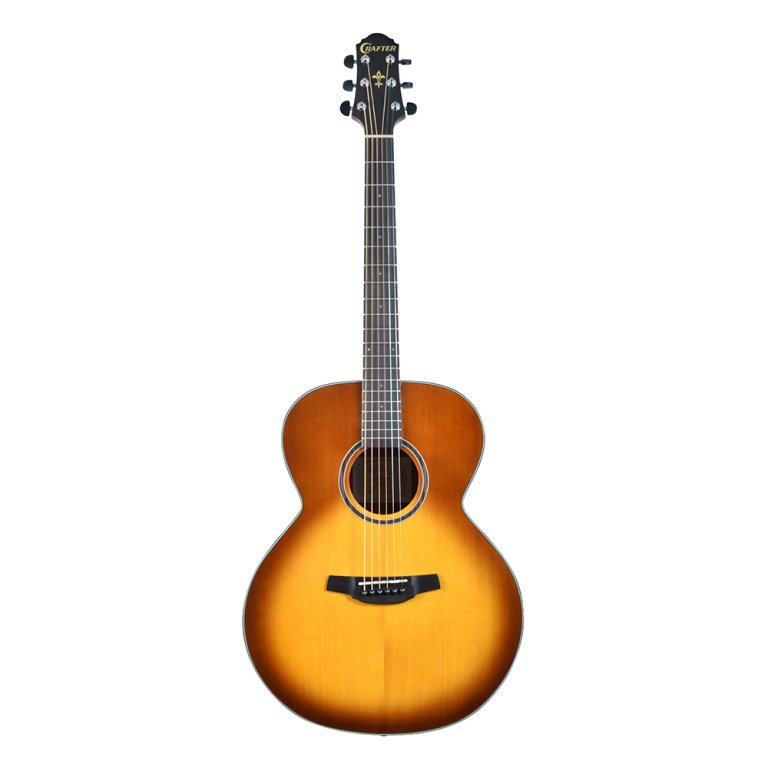 Crafter HJ250-BRS Silver Series 250 Jumbo Acoustic - Spruce Brown Sunburst