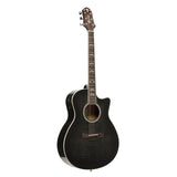 Crafter NOBLE TBK Small Jumbo Electro-Acoustic Flamed Maple Black