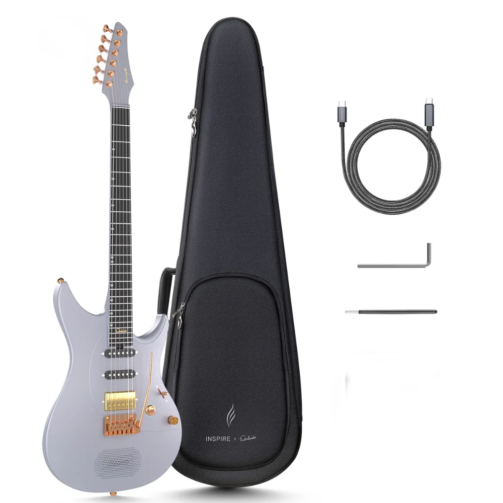 Enya Inspire Electric Smart Guitar Midnight Grey With Case