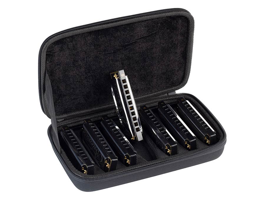 Belcanto blues harp set with softcase