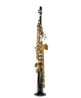 Trevor James EVO Soprano Saxophone - Black Plated Gloss, Gold Lacquer Keywork