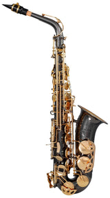 Trevor James EVO Alto Saxophone - Black Plated Gloss, Gold Lacquer Keywork