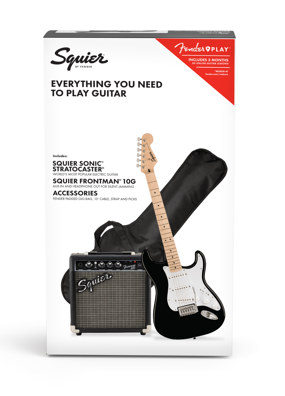 Squier Sonic Stratocaster Pack - Black