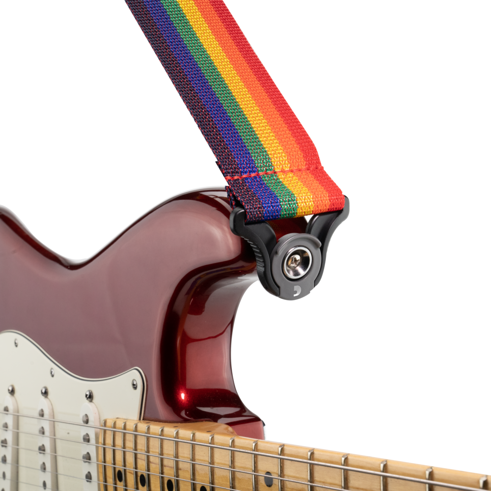 D'Addario Rainbow Guitar Strap 50MM Poly Auto lock