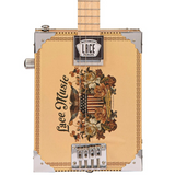 Lace Cigar Box Electric Guitar 4 String - Americana