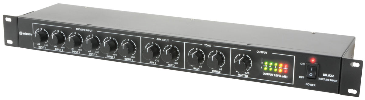 Adastra ML622 U Mic Line Rack Mixer