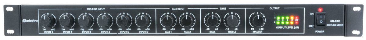 Adastra ML622 U Mic Line Rack Mixer