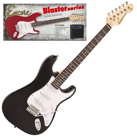 Encore Blaster E60 Electric Guitar Pack Gloss Black