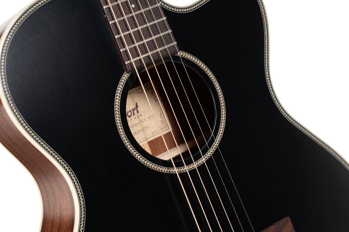 Cort Essence OC4 Black Top Semi-Gloss OM Cutaway
