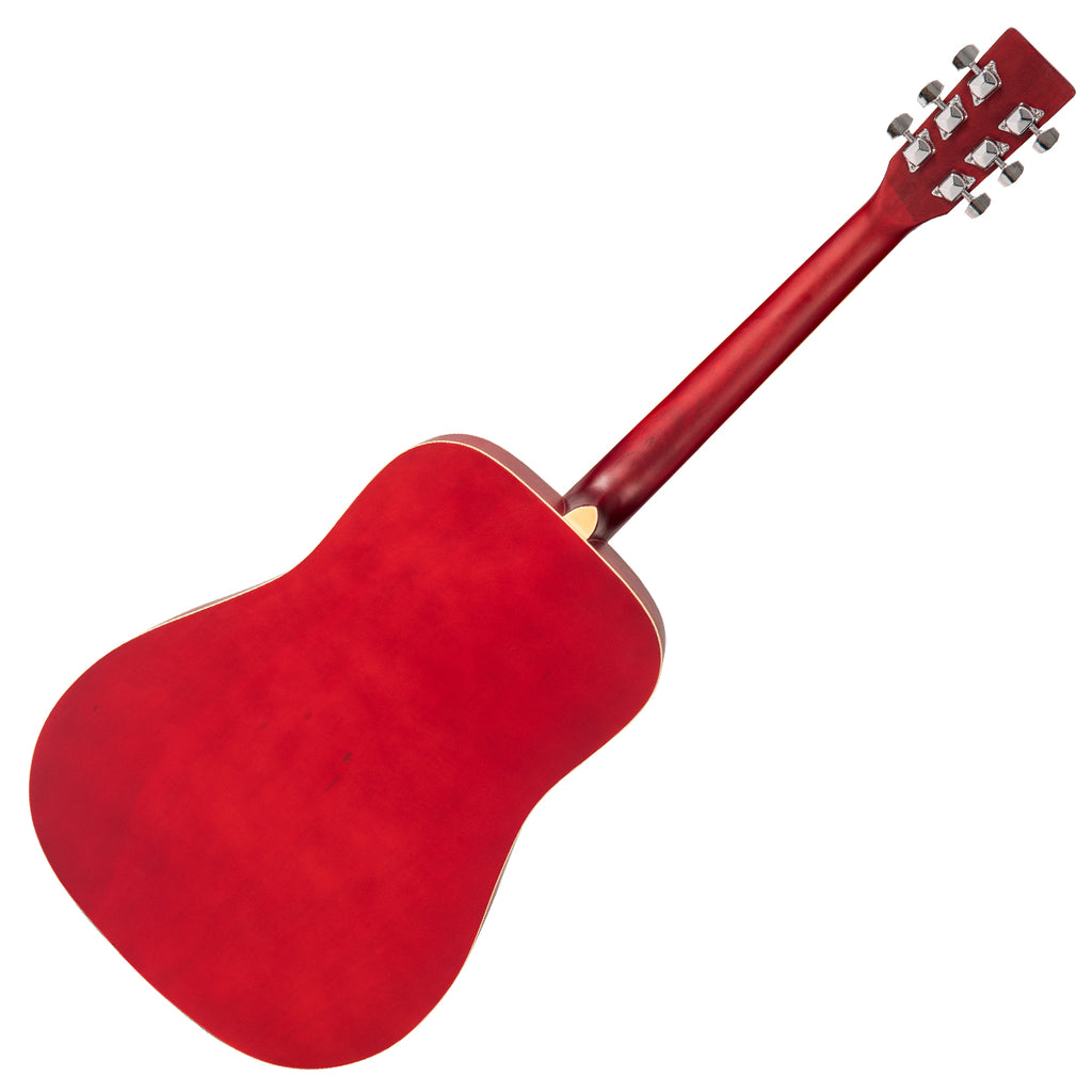 Encore Acoustic Guitar - Redburst