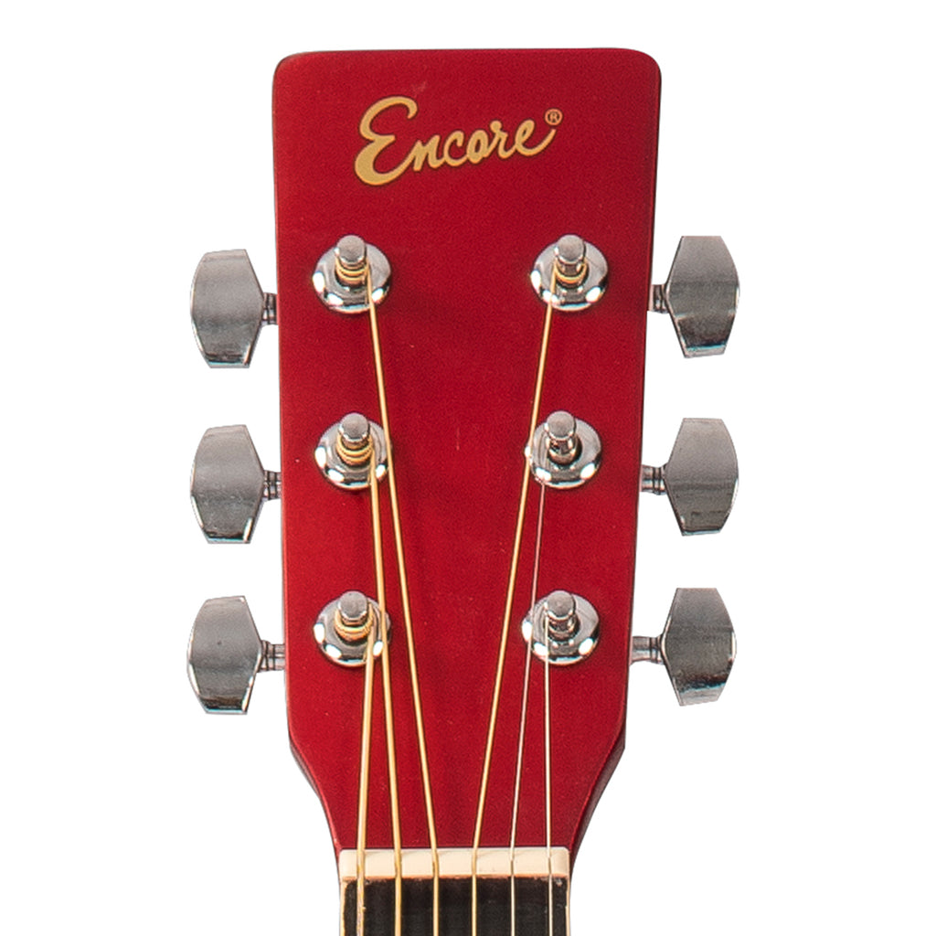 Encore Acoustic Guitar - Redburst