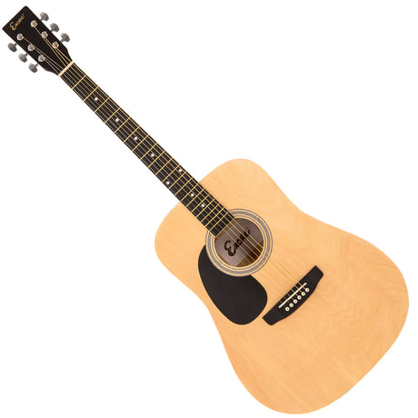 Encore Left Handed Acoustic Guitar Pack - Natural