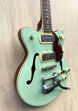 Gretsch G2655T-P90 Streamliner Center Block Jr. Double-Cut With Bigsby Two-Tone Mint Metallic