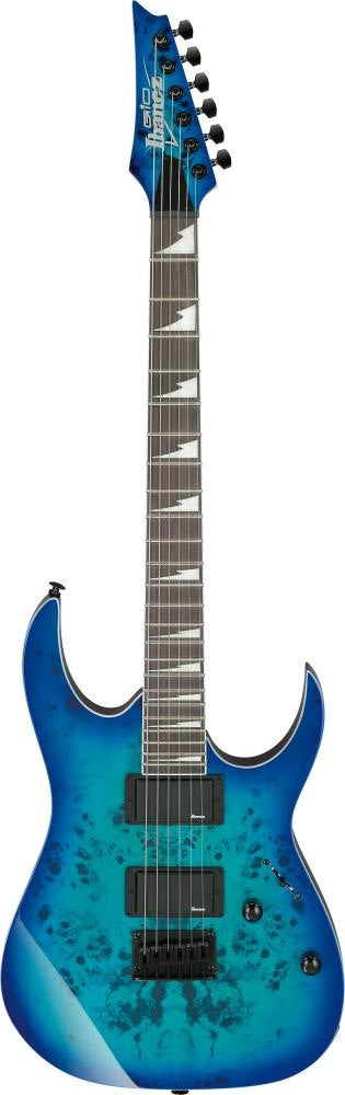 Ibanez GRGR221PA GIO RG Series Aqua Burst Art Grain Top,