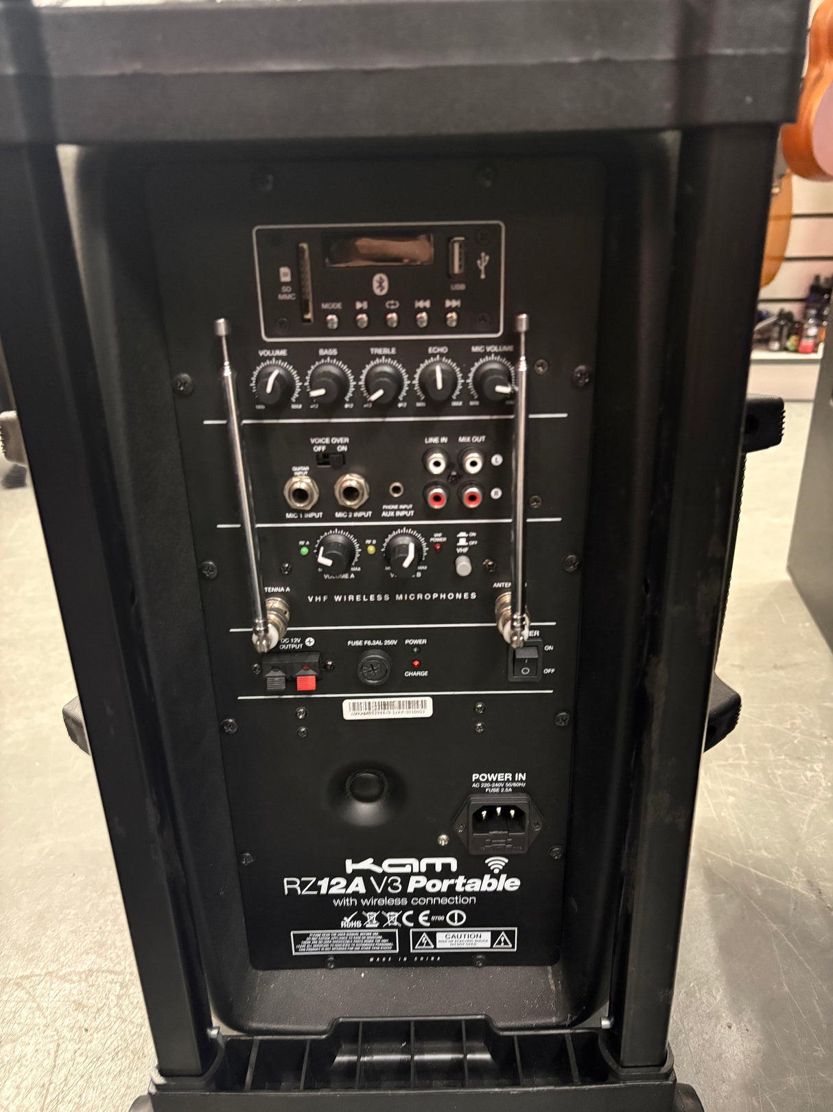 KAM Portable 12" Speaker with Bluetooth 800w