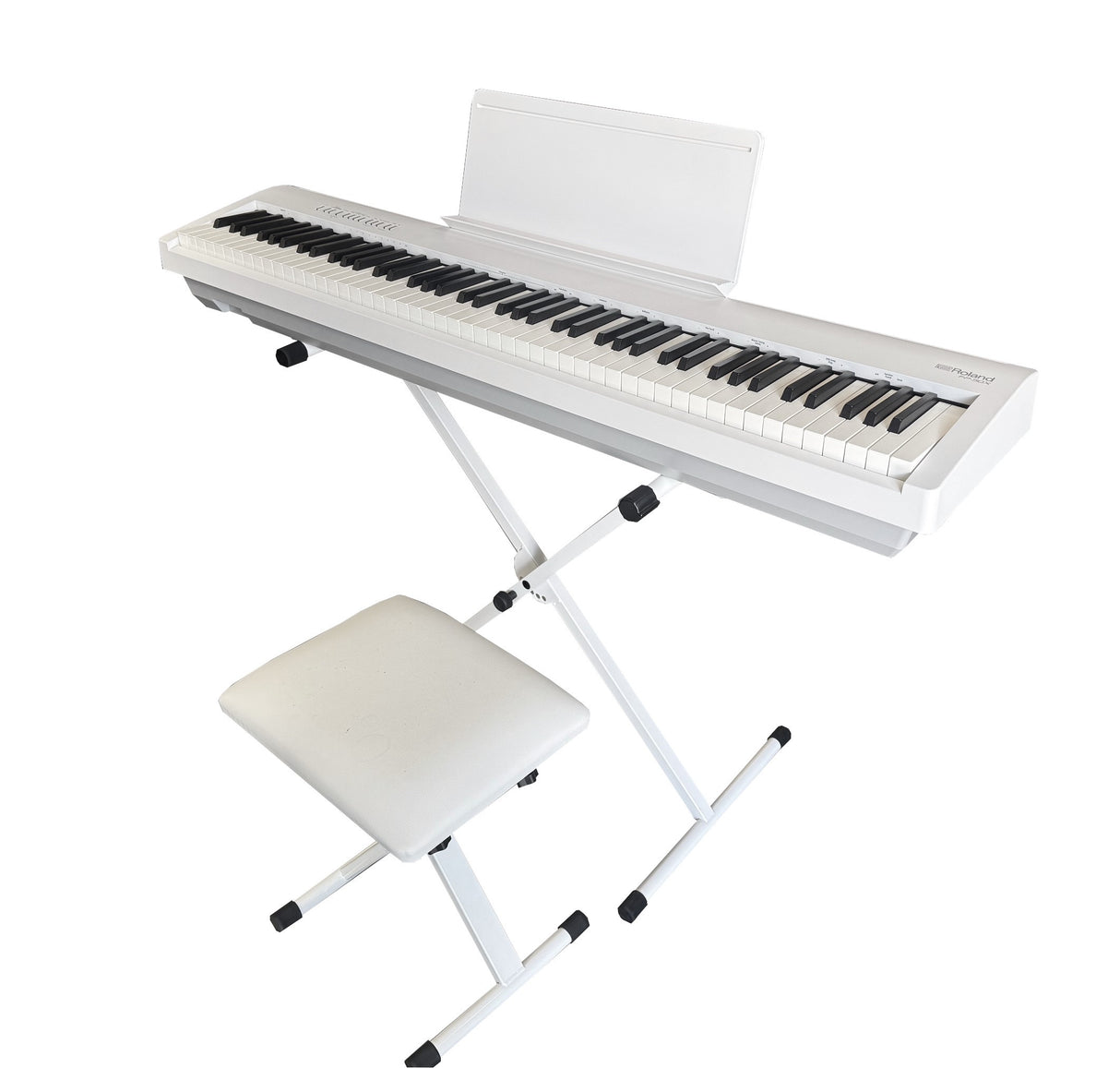 Roland FP30X Digital Piano White With Stand and Stool