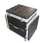 Gator GRC-12X10 PU Soundcheck Console Rack Case 12U Top 10U Side With Casters